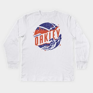 Charles Oakley New York Skyball Kids Long Sleeve T-Shirt